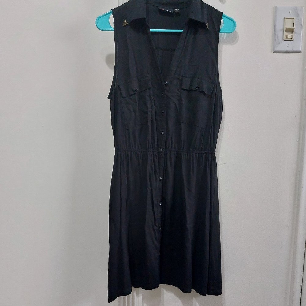 Ultra Flirt Summer Black Sleeveless Elastic Dress  LARGE